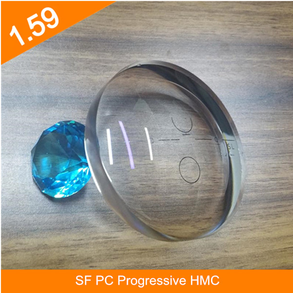 Top lab Semi-Finished 1.59  Polycarbonate  progressive  HMC optical eye lens